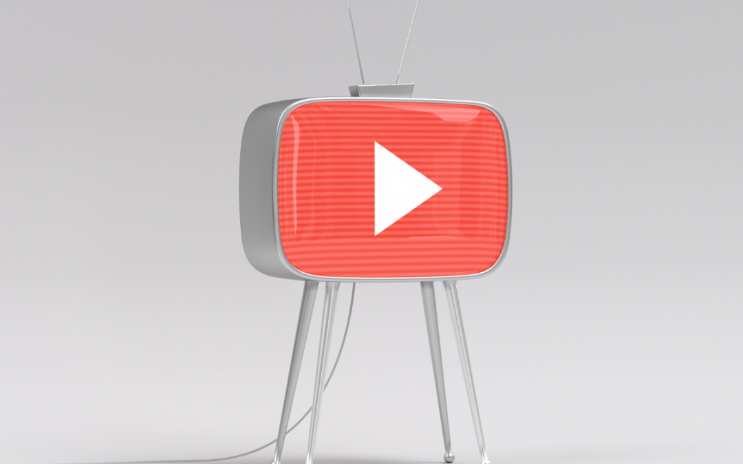 Es un dibujo de una tele en el que la tele tiene forma de logo de YouTube